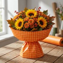 daiktų Rankogalių popierius 25 cm 100 m oranžinis languotas