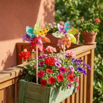 daiktų Pinwheel Spalvingi vėjo malūnai Gėlės Taškeliai Balkonas Ø15cm 2vnt