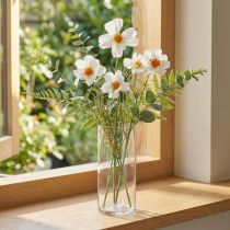 daiktų Dirbtinės gėlės Cosmea baltos šilko gėlės H51cm 3 vnt