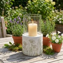 daiktų Žvakidės žibinto stiklas su pagrindu Ø17cm H32cm