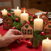 daiktų Papuošimas kalėdiniu kalėdiniu papuošimu 4,5×5cm 72 vnt