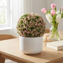 daiktų Dekoratyvinis rutulys rožinis žalias dirbtinių gėlių rutulys Ø18cm 1 vnt