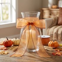 daiktų Šifono juostelė organza juostelė organza oranžinė 40mm 20m