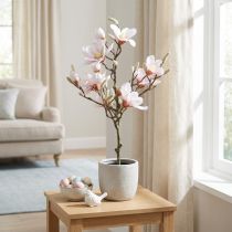 daiktų Dirbtinė magnolija, rožinė, 74 cm, dirbtinių gėlių dekoracija