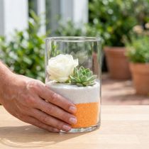 daiktų Dekoratyvinis smėlis oranžinis neoninės spalvos smėlis 0,5 mm 1 kg