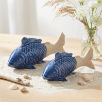 daiktų Keraminė žuvies puošmena Maritime Blue Beige 20×8×8,5cm 2 vnt