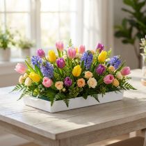 daiktų OASIS® baltas sumuštinių padėklas florizmui ir dekoravimui, 23x11x2,5 cm, 25 dalių rinkinys