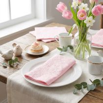 daiktų Servetėlės Pink Spring Ornaments Reljefiniai 33x33cm 15 vnt