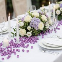 daiktų Dekoratyviniai karoliukai Ø8mm violetiniai 250 vnt.