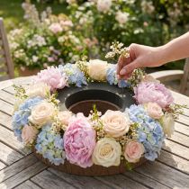 daiktų Gėlių putplasčio žiedas su pagrindu OASIS® Renewal® Floral Foam Biolit® 38 cm 2 vnt.
