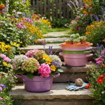 daiktų Metalinis dekoratyvinis dubuo, 4 pavasario spalvos, Ø17 cm, 4 dalys