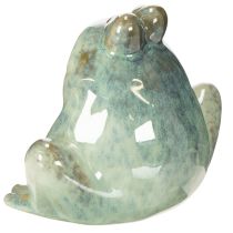 daiktų Keraminė varlės dekoratyvinė figūrėlė, detalus dizainas, žavinga dovanos idėja, 13 cm