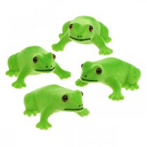 daiktų Frog deco figūrėlė žalia stalo puošmena vasaros dekoracija 5,5cm 12vnt