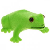 Frog deco figūrėlė žalia stalo puošmena vasaros dekoracija 5,5cm 12vnt