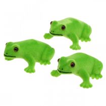 daiktų Frog deco figūrėlė žalia stalo puošmena vasaros dekoracija 5,5cm 12vnt
