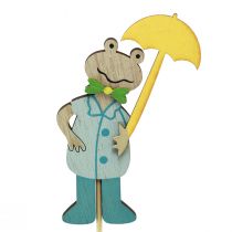 daiktų Varlė su skėčiu gėlių kamščiu medis 8,5cm 12vnt