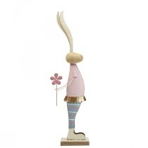 Pavasario puošmenos triušiukai iš metalinės triušių poros H39cm