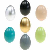 Žąsų kiaušiniai išpūsti kiaušiniai Velykinė dekoracija skirtingų spalvų 12vnt
