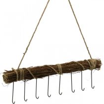 Rūbinės sienų apdaila paltas kabliukas kabliukas bėgelis medinis ryšulėlis 52cm