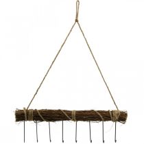 Rūbinės sienų apdaila paltas kabliukas kabliukas bėgelis medinis ryšulėlis 52cm
