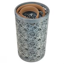 daiktų Sodo žibinto metalinė žibinto rankena pilka H30,5/25 cm 2 rinkinys