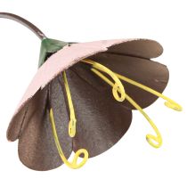 daiktų Garden Stake Gėlė Metalinės gėlės Geltona Rožinė Balta 49cm 3 vnt