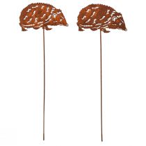 daiktų Sodo kuolas Ežiukas metalinis ruduo ruduo 15x8cm 4 vnt