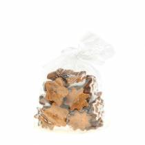 daiktų Kalėdiniai žvaigždės formos sausainiai su išsklaidytu dangteliu, 24 vnt., šventiniai stalo papuošimo sausainiai žvaigždės formos, cukraus pudros imitacijos, dekoratyvinės žvaigždės iš poliresino, apie 6 cm