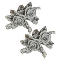 daiktų Rožė kapo dekoravimui poliresin 10cm x 8cm 6 vnt