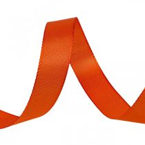 Dovanų ir dekoravimo juostelė Oranžinė šilko juostelė 25mm 50m