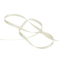 daiktų Dovanų juostelė kreminė dekoratyvinė taftos juostelė 6 mm x 50 m