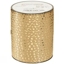 daiktų Dovanų juostelė garbanojimo juostelė su širdelėmis aukso ruda 10mm 100m