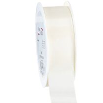 daiktų Dovanų juostelė ir dekoratyvinė taftos juostelė kreminė 40 mm 50 m