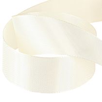 daiktų Dovanų juostelė ir dekoratyvinė taftos juostelė kreminė 40 mm 50 m