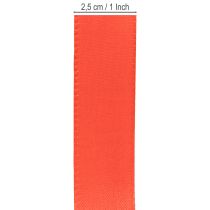 daiktų Dovanų ir dekoratyvinė juostelė, taftos juostelė, raudona, 25 mm, 50 m