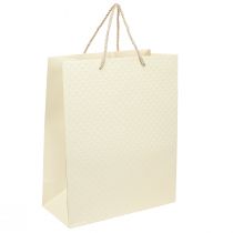 daiktų Dovanų maišelis popierinis dovanų maišelis kremas 26×12×32cm 1 vnt