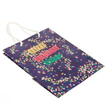 daiktų Dovanų maišelis gimtadieniui “Happy Birthday” popierinis 18×10×23cm 2vnt