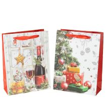 daiktų Kalėdų dovanų maišelis 8cm x 18cm H24cm rinkinys iš 2 vnt