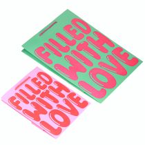 daiktų Dovanų maišeliai su rankenomis „Kupinas meile“ A36/23cm, 2 vnt. rinkinys