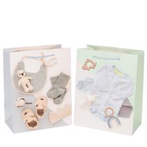 daiktų Dovanų maišelis berniukui – idealiai tinka dovanoms kūdikiui gimimo metu – 23 cm – 2 vnt.