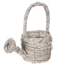 daiktų Dekoratyvinė laistytuvas su skoningu pintu dizainu elegantiškam namų dekorui, 26 cm