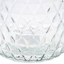 Dekoratyvinio stiklo deimantinio stiklo vaza skaidri gėlių vaza 2vnt