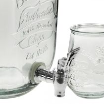 Gėrimų dozatoriaus stiklinė su čiaupų komplektu su 4 stiklinėmis H25,5cm