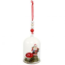 daiktų Kalėdinės dekoracijos stiklinis varpelis pakabinimui 10cm