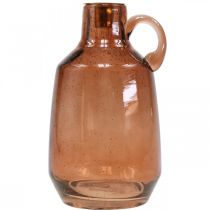 daiktų Žvakidė stiklo lazdelė žvakė rudo stiklo dekoracija H22cm