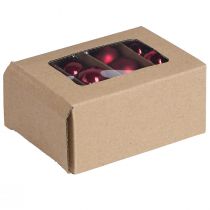 daiktų Stikliniai rutuliukai Kalėdos Bordo mišinyje Ø3cm 22 vnt