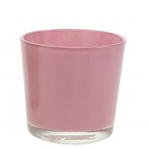 daiktų Stiklinis puodas Ø10cm H8,5cm senai rožinis