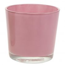 daiktų Stiklinis puodas Ø11,5cm H10,8cm senai rožinis