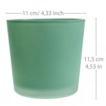 daiktų Stiklinis gėlių vazonas žalias vazonas stiklinis kubilas Ø11,5cm H11cm