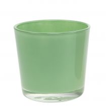 daiktų Stiklinis puodas Ø10cm H8,5cm mėtų žalias